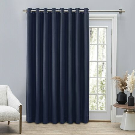 RICARDO Ricardo Grasscloth Lined Grommet Patio Curtain Panel with Wand 04700-79-484-35